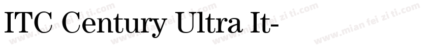 ITC Century Ultra It字体转换